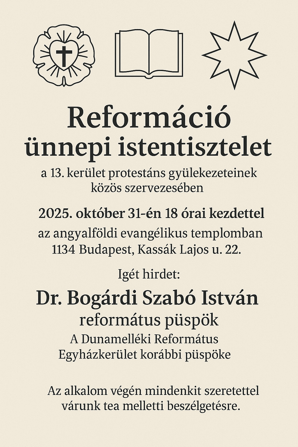 Read more about the article Reformációi istentisztelet