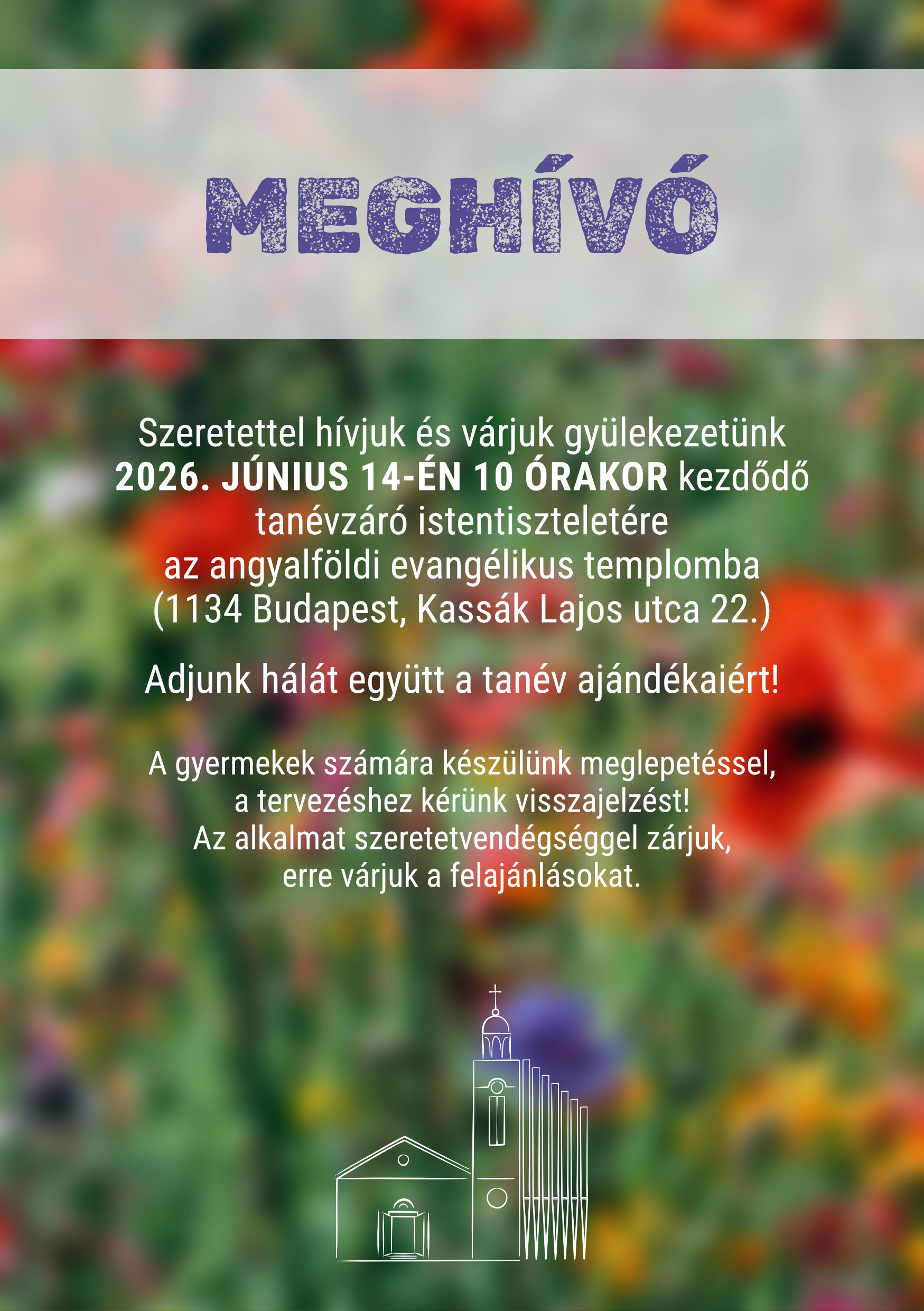 Read more about the article Tanévzáró istentisztelet