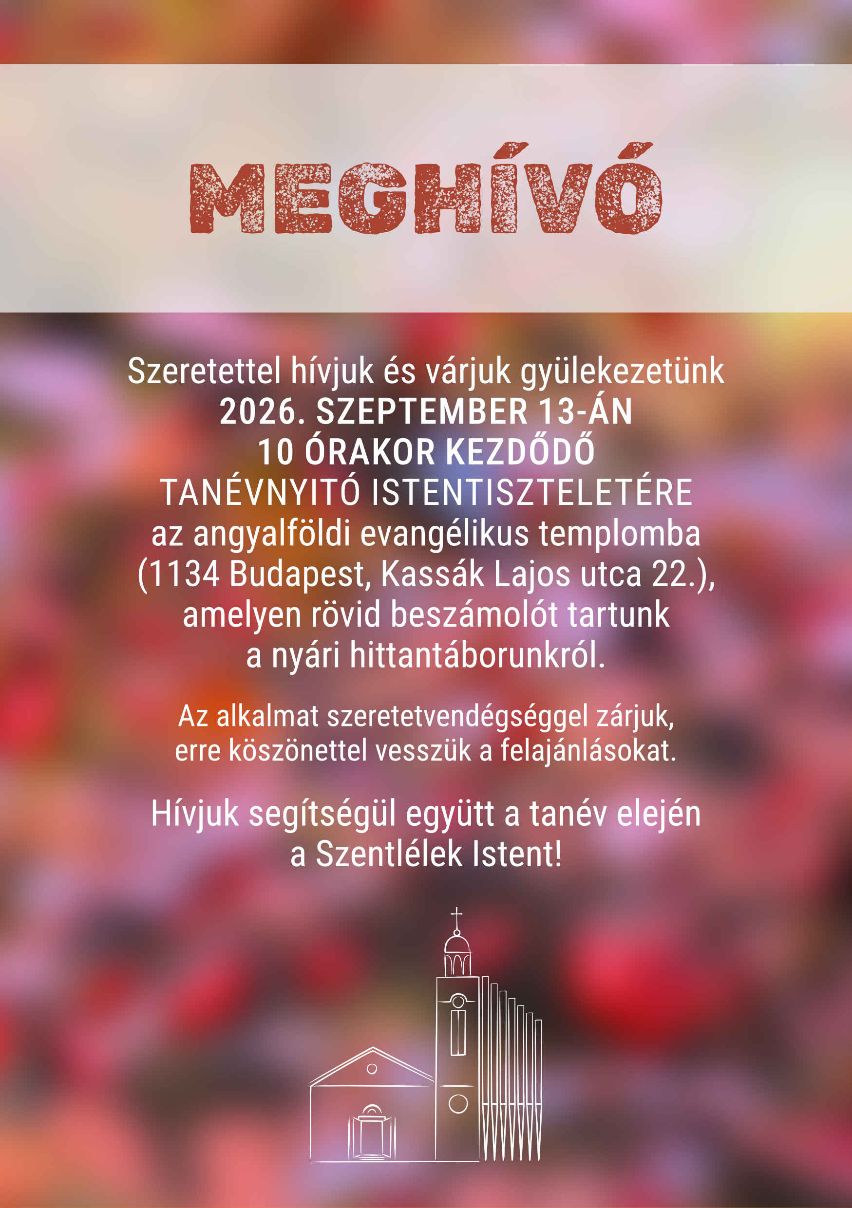 Read more about the article Tanévnyitó istentisztelet